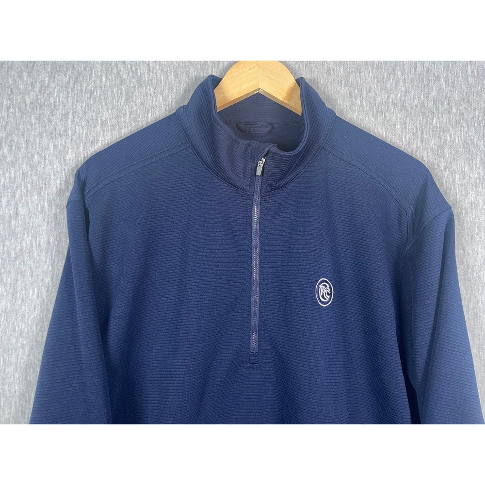 Levelwear Mens XL Navy Blue Quarter Zip Pullover Cherokee Town & Country Atlanta